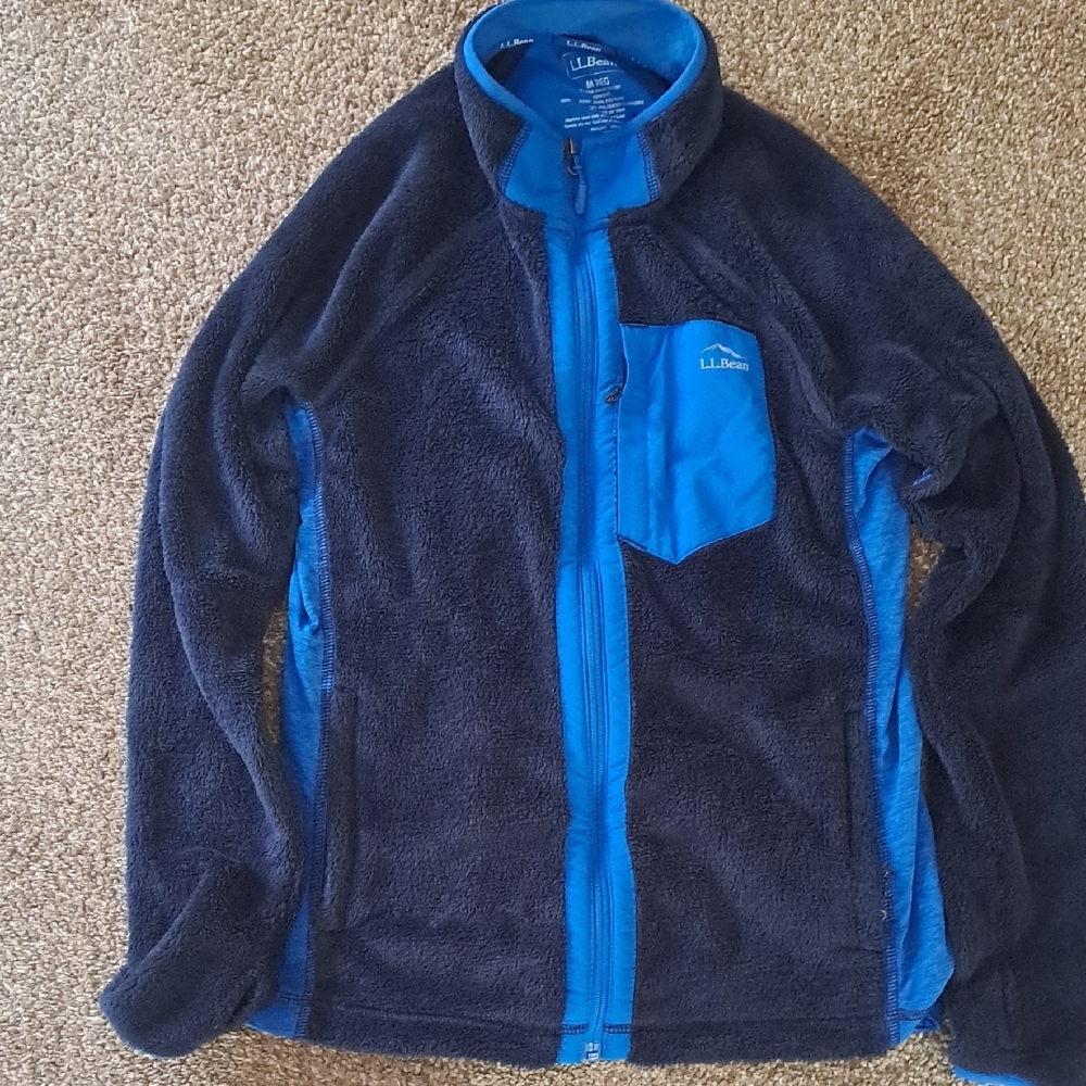 L.L. Bean Womens Blue Fleece Jacket for Outdoor Adventures. Excellent Condition